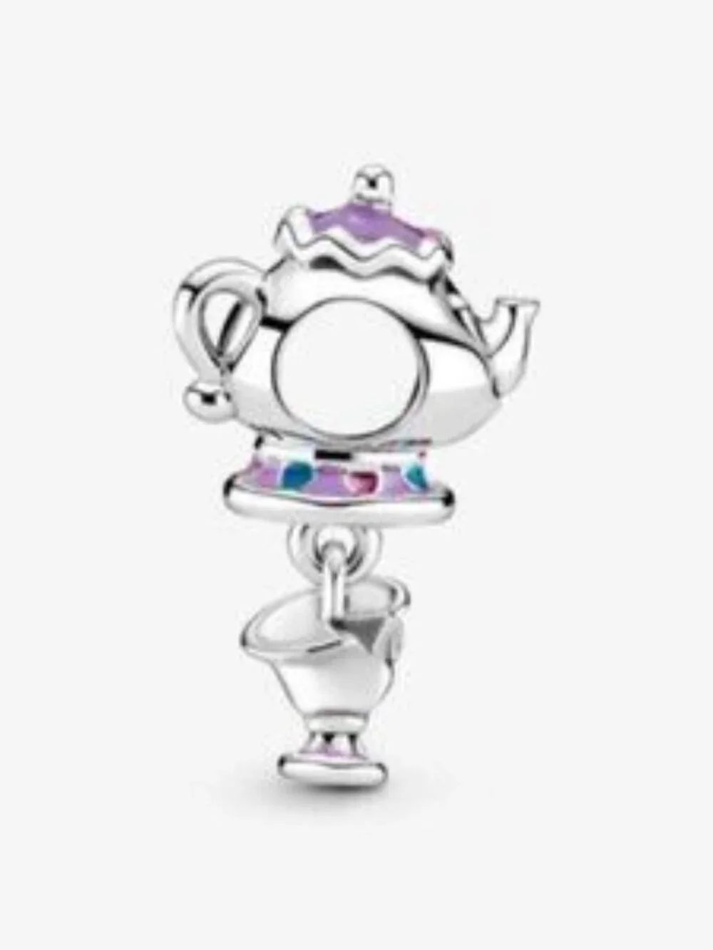 Pandora Disney Beauty and the Beast Mrs. Potts and Chip Dangle Charm